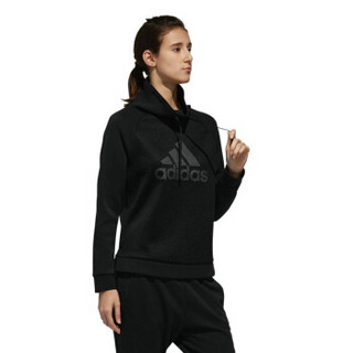 adidas 阿迪达斯 女子 型格系列 CREW MESH BOS 运动 套头衫 DT2366 黑色 M码