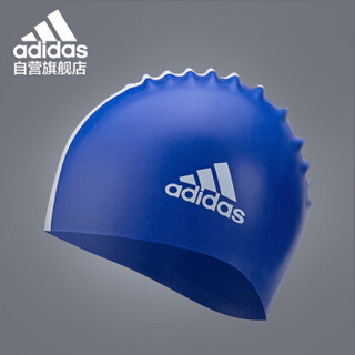 阿迪达斯 adidas 泳帽男士女士硅胶舒适专业竞技降阻防水游泳帽 AY2924