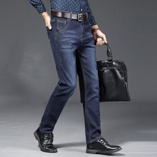 俞兆林（YUZHAOLIN）牛仔裤 男士时尚商务休闲直筒百搭牛仔长裤021常规蓝色32