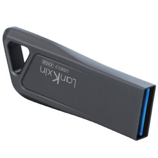 兰科芯（LanKxin）128GB USB3.0 U盘 DR-3高速黑金版 枪灰色 全金属防水防尘防震便携电脑通用优盘