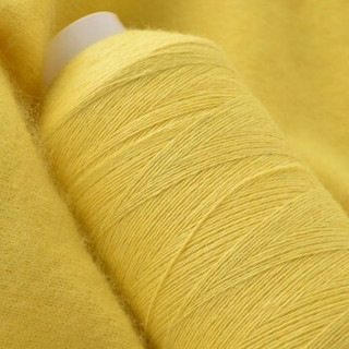 牧心 羊绒线 毛线 24/2中细线 手编机织均可 婴儿宝宝毛线 围巾线Z01 正黄色
