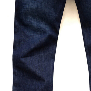 南极人（Nanjiren）舒适修身商务时尚休闲牛仔长裤男 NJR8020蓝黑色 38码