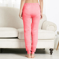 YOUR SUN 宜而爽 男女情侣秋衣秋裤男女保暖内衣裤男女(加厚三层棉贴片)保暖裤 14000107911 女款 玫红 M/160