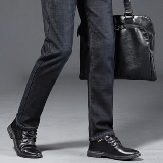俞兆林（YUZHAOLIN）牛仔裤 男士时尚商务休闲直筒百搭牛仔长裤021常规黑色30