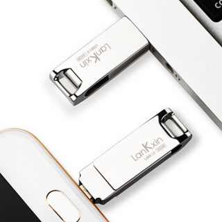 兰科芯（LanKxin）32GB Micro USB3.0 U盘 QE 银色 手机电脑两用安卓 迷你金属便携带防水优盘