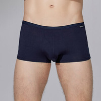 COSMOESQUIRE 都市锋尚 锋尚内裤男19新品平角裤四角短裤简约男性无痕潮男款男士内裤组合4条装 BK8K09 浅灰/深蓝/深灰/黑 XXL (黑色、XXL、平角裤、粘纤)