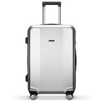 SEPTWOLVES 拉杆箱PET材质行李箱20英寸旅行箱万向轮男女大容量密码锁登机箱子 银色 QPL810127-B20