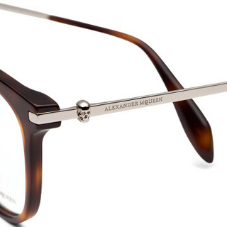 亚历山大·麦昆Alexander McQueen eyewear女性光学镜架 光学镜架 AM0176O-002 哈瓦那色镜框 53mm