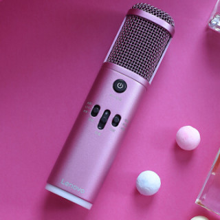 pro 手机电脑k歌直播通用话筒 专业电容麦主播设备 甜蜜粉色