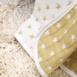 HOYO 毛毯 日本进口 A类纯棉多层纱布盖毯毛巾被空调毯  咖色   褶皱星星系列  150*200cm