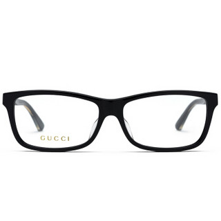 GUCCI 古驰 eyewear 女款光学镜架 板材光学镜架 GG0378OA-001 黑色镜框 55mm