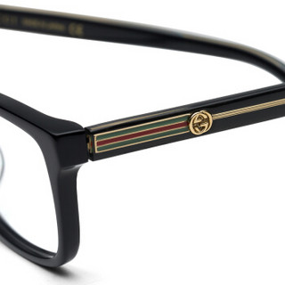 GUCCI 古驰 eyewear 女款光学镜架 板材光学镜架 GG0378OA-001 黑色镜框 55mm