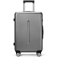 SEPTWOLVES 拉杆箱行李箱男女旅行箱20/24英寸密码箱子登机箱万向轮轻便拉链箱包 深灰色 QPL810129-S24