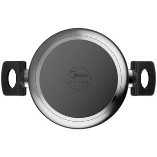 美的（Midea）304不锈钢汤锅 家用全钢厚底小火锅汤奶锅20cm电磁炉通用锅具 MP-CJ20POT501