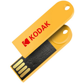 柯达(Kodak) 32GB USB2.0 U盘 心动系列K212 柯达黄 防水防震 车载迷你U盘