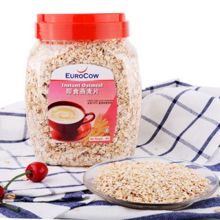 马来西亚进口 优佳（EUROCOW）燕麦片 无添加 纯燕麦片 营养早餐  即食燕麦片1kg