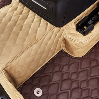 非洲鹰 360嵌入式塞边软包全包围脚垫 E级3系列 奔驰宝马奥迪大众专车定制 棕色+米色