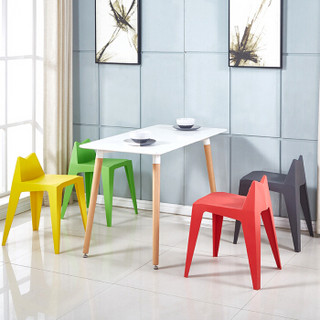 乐高赫曼 凳子时尚创意餐桌凳家用塑料椅子加厚成人餐厅餐椅现代简约高板凳LG-MED1白