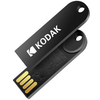 柯达(Kodak) 64GB USB2.0 U盘 心动系列K212 钢琴黑 防水防震 车载迷你U盘