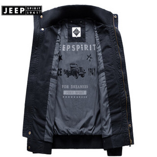 JEEPSPIRIT吉普 2019春秋季新品 型男式夹克 男款大码夹克外套  RSC1671军绿色 3XL