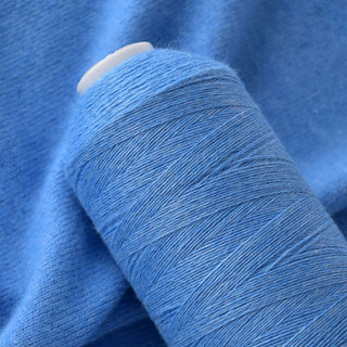 牧心 羊绒线 毛线 24/2中细线 手编机织均可 婴儿宝宝毛线 围巾线Z01 天蓝色
