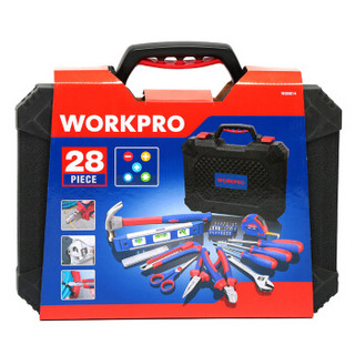 万克宝（WORKPRO）W009014N 家用工具箱套装28件套 电工木工维修五金手动工具组套