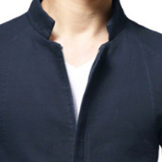 俞兆林（YUZHAOLIN）夹克 男士时尚立领纯色夹克外套2021-780藏青色XL