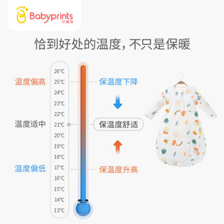 Babyprints3M新雪丽婴儿睡袋 宝宝一体式夹棉睡袋秋冬抱被防踢被 80 缤纷花园