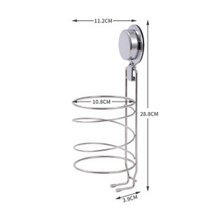 欧润哲 风筒架 旋式吸盘不锈钢电吹风机架子 浴室置物收纳架