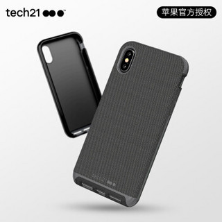 Tech21苹果新品iphone Xs Max 手机壳6.5英寸 保护套 轻奢皮质款都市森林灰 摄像头保护 支持无线充电