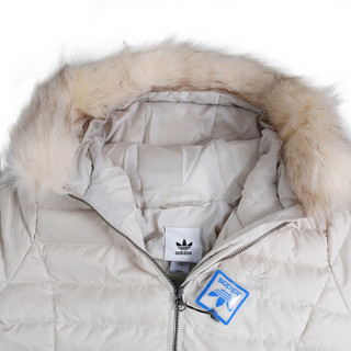 adidas 阿迪达斯 三叶草 女子 三叶草系列 DOWN JACKET SH 运动 羽绒服 DP8583 XL码 米白色