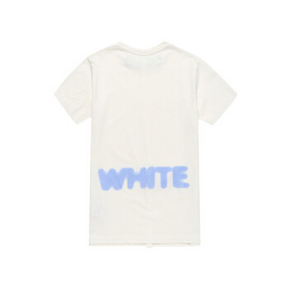 OFF WHITE 男士白色logo印花图案棉质短袖T恤 OMAA027E181850060231 S