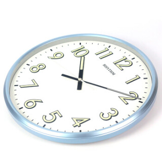 办公室家居时钟时尚创意欧式挂表简约圆形数字石英钟36cm蓝cmg566xa04