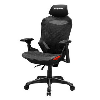 迪锐克斯（DXRACER）Jackal电脑椅 人体工学办公椅电竞椅老板椅靠背椅家用转椅网椅 黑红