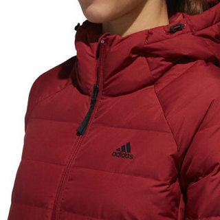 adidas 阿迪达斯 女子 户外系列 W CLIMAWARM HOO 运动 羽绒服 DM1957 L码 大红色