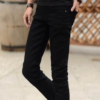 金盾（KIN DON）牛仔裤 新款男士时尚弹力牛仔裤B235-102黑色32
