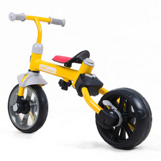 小虎子（little tiger）儿童三轮车 骑滑两用多功能变形车 小孩脚踏车 3-5岁可变形平衡车学步车T170 黄色