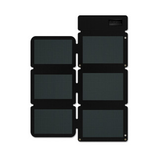 汉能（Hanergy） 25W太阳能充电宝折叠便携 太阳能充电宝充电器移动电源手机苹果平板户外通用 黑色