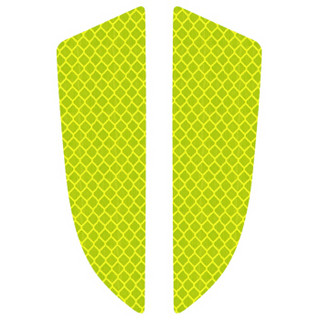 3M 钻石级汽车前杠保护车贴纸 荧光黄绿色（11.3x3.3cm） 2片装 车身反光安全警示 日夜醒目 装饰条