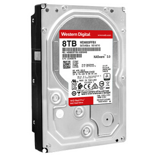 Western Digital 西部数据 红盘Pro系列 3.5英寸NAS硬盘 8TB 256MB(7200rpm、PMR)WD8003FFBX