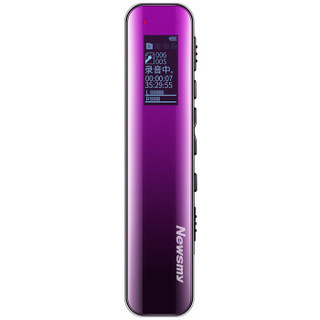 纽曼（Newsmy）录音笔 V19 32G一键录音 音频线转录 专业微型高清远距降噪录音器 学习会议培训采访 渐变紫