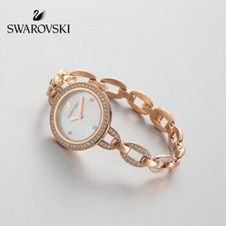 SWAROVSKI 施华洛世奇 AILA MINI 玫瑰金色调优雅精致时尚石英女腕表 女友礼物 5253329