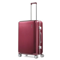 Samsonite 新秀丽 新秀丽铝框拉杆箱 万向轮行李箱男女旅行箱密码箱 Samsonite 登机箱TR8*10001 酒红色 20英寸