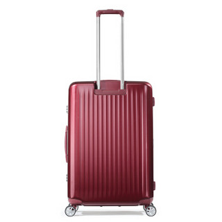 Samsonite 新秀丽 新秀丽铝框拉杆箱 万向轮行李箱男女旅行箱密码箱 Samsonite 登机箱TR8*10001 酒红色 20英寸