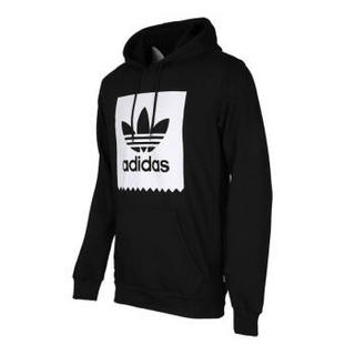 adidas 阿迪达斯 三叶草 男子 三叶草系列 SOLID BB HOOD 运动套衫 CW2358 黑色 XL码