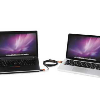 包尔星克 USB3.0多功能资料对拷线 对传线鼠标键盘共享线支持苹果系统免驱动 黑配橘 1.5米USB3-EKM200B