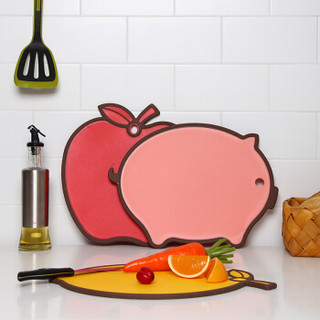 乐扣乐扣（LOCK&LOCK）抗菌砧板 塑料切菜板苹果型红色 CSC551