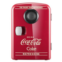 PLUS会员：Coca-Cola 可口可乐 车载音乐冰箱 4升带音响可乐红