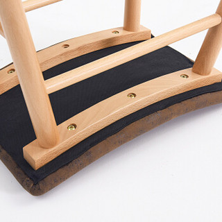 家逸凳子家用简约小凳子布艺板凳时尚创意梳妆凳客厅实木餐凳