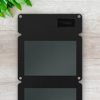 汉能（Hanergy）12W薄膜太阳能充电宝发电纸 轻薄折叠便携 光能充电器移动电源手机平板苹果安卓通用 黑色